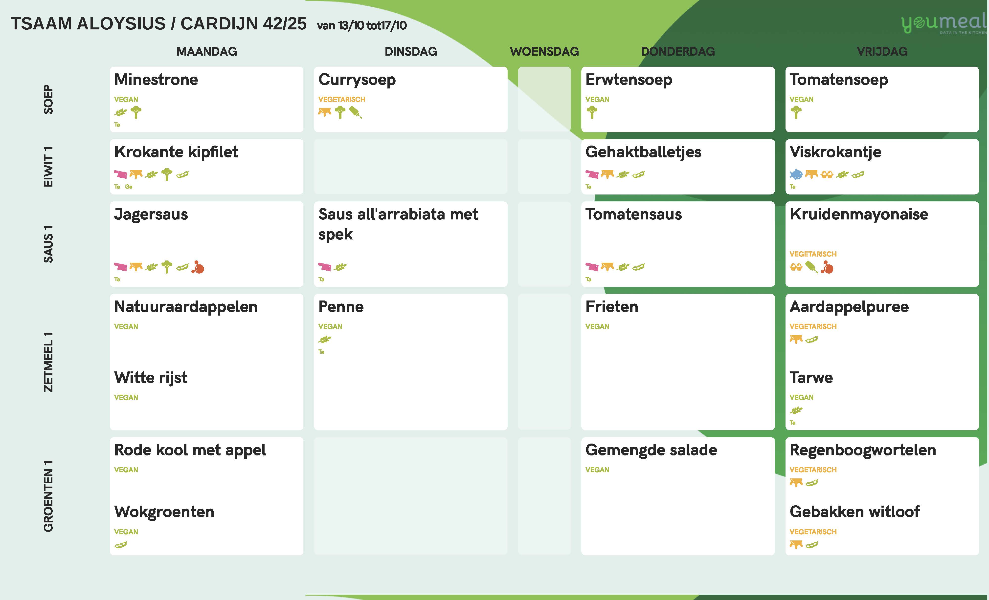 Schoolmenu week 42