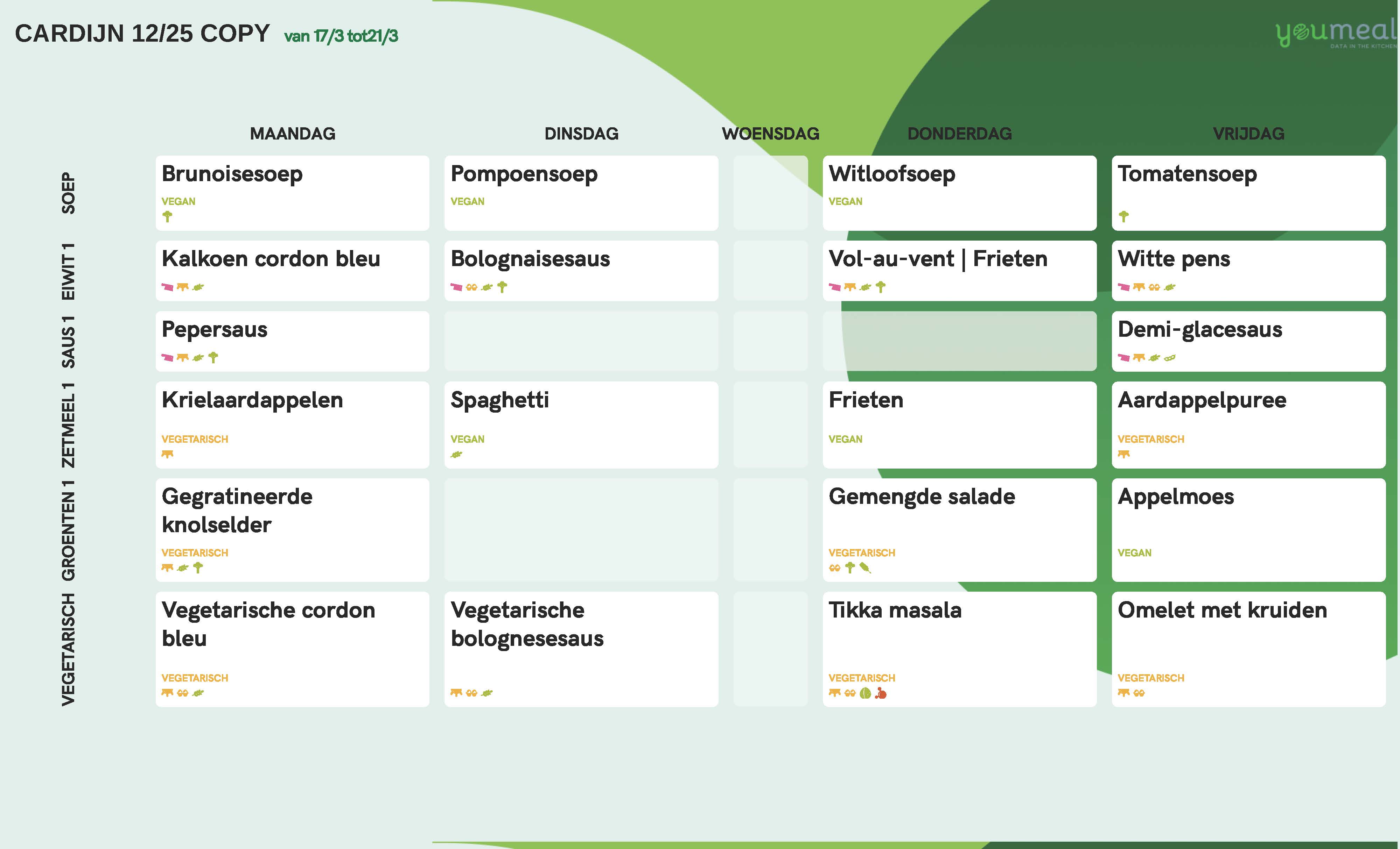 Schoolmenu week 12